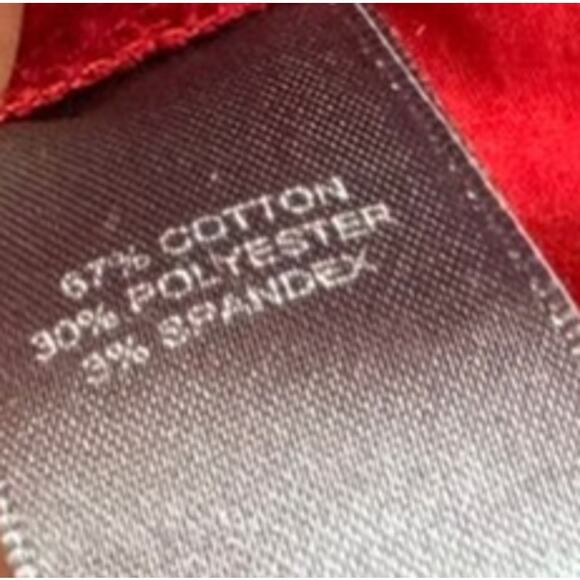 Marled Reunited Clothing Large Red Blouse Cotton Polyester Spandex - Picture 4 of 8